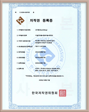 Copyright Certificate for KkomilPang